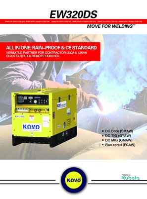 KOVO Generator Diesel Small Diesel Portable Arc Welders 280CC/CV Stroom EW320DST