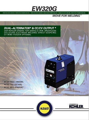 KOVO GASOLINE EW320G R Lasmachine voor elektriciteitsopwekking Duurzaam 930*620*640MM